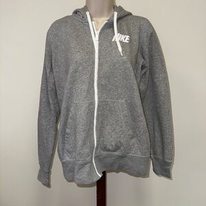 Nike (Medium) Grey Zip Up Hooded Jacket